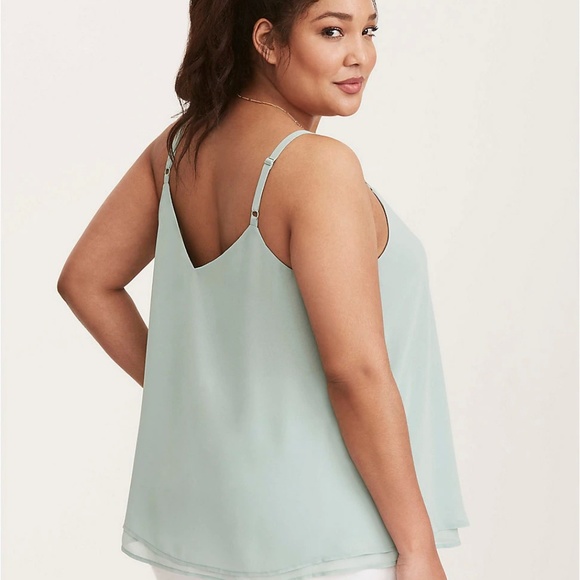 torrid Tops - Torrid mint green double layer flowy swing cami 0